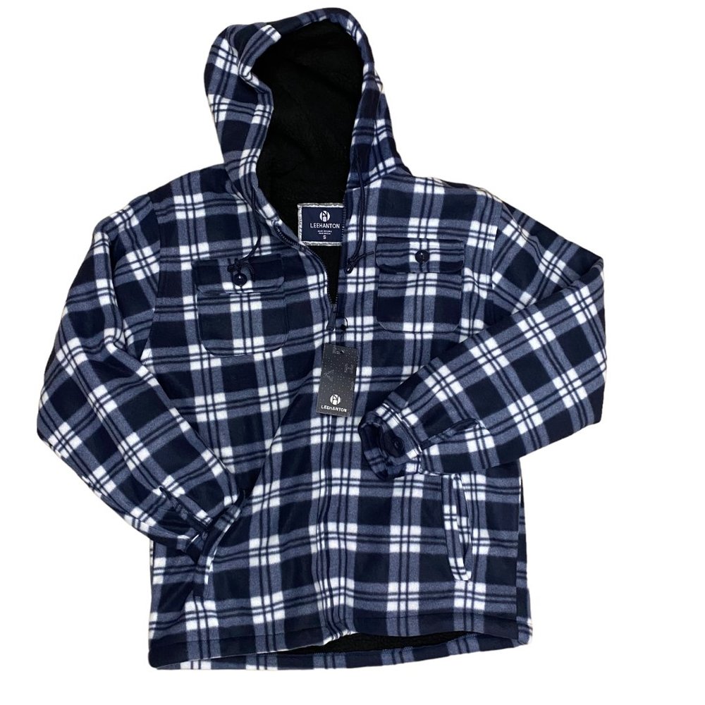 MEN NEW FLANNEL LIGHT JACKET NAVY